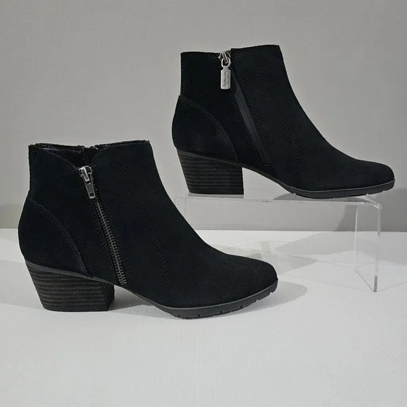 NEW Blondo Vivian Ankle Bootie Womens 6.5 Black Suede Waterproof Western Casual - Picture 3 of 13